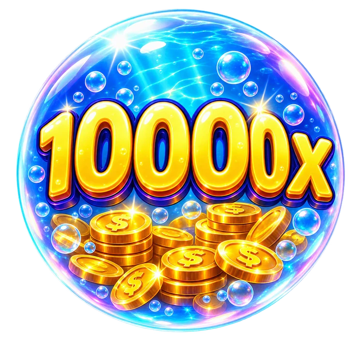Bubble Up! 10,000x Money bubble transparent cutout
