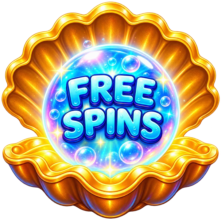 Bubble Up! Free Spins pearl transparent cutout