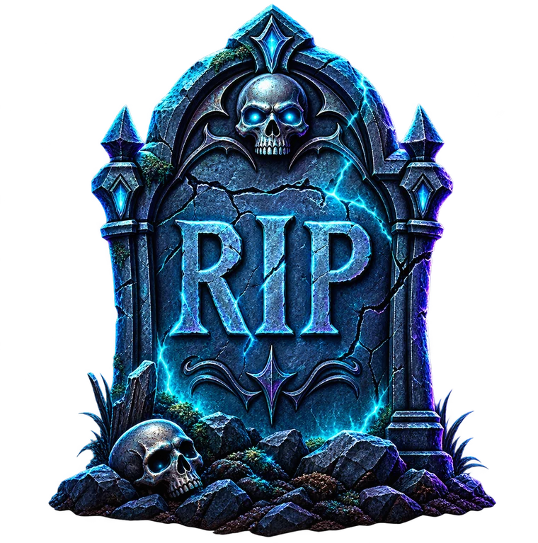 Death Dominion RIP headstone transparent cutout
