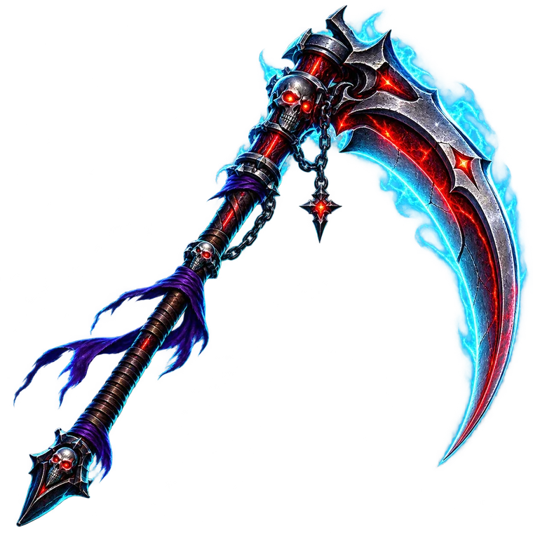 Death Dominion Gothic scythe transparent cutout
