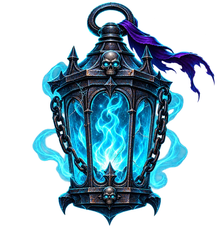 Death Dominion Gothic soul lantern transparent cutout