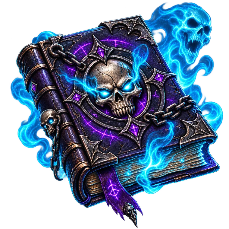 Death Dominion Haunted spellbook transparent cutout