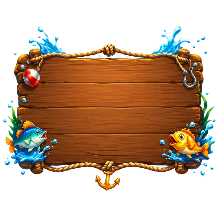 Fishing boat and coins artwork for the Fishin' Frenzy casino section