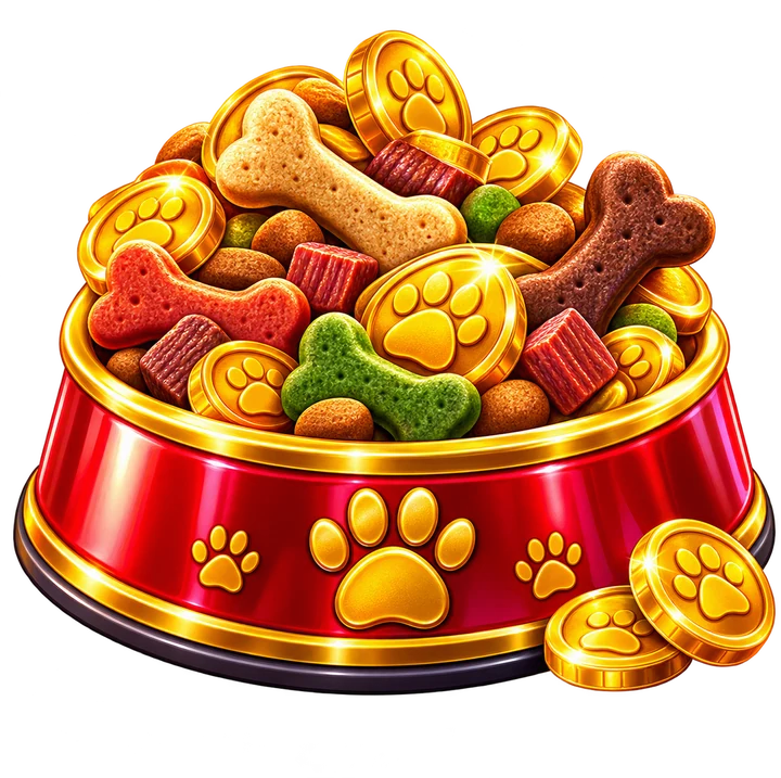 Golden Retriever money-symbol dog bowl transparent cutout