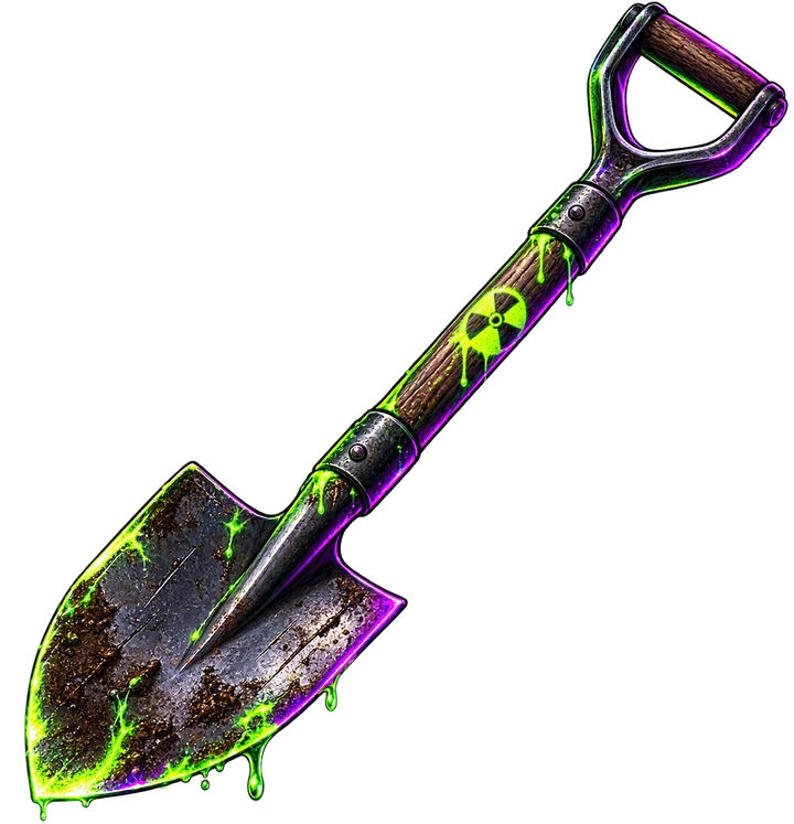 Harvest Moon – Grave Profits toxic shovel transparent cutout