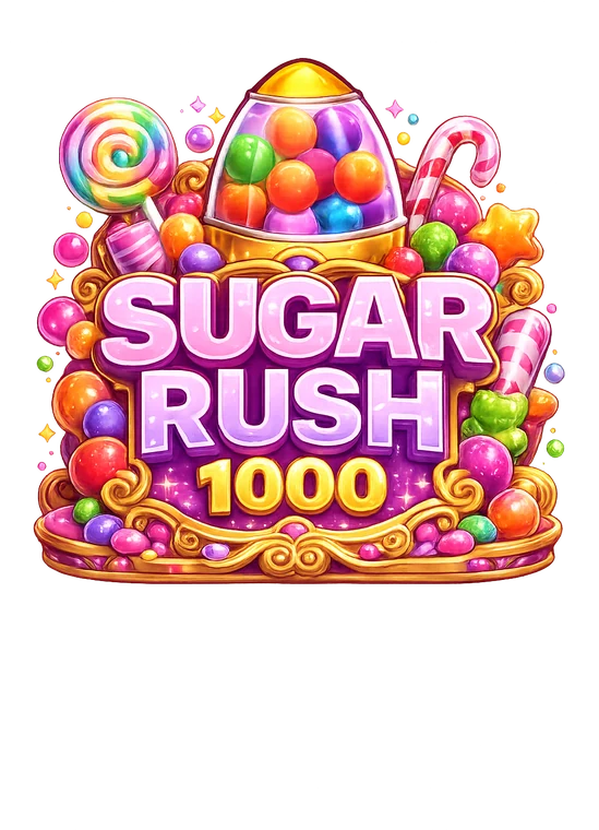 Sugar Rush 1000 candy logo cutout