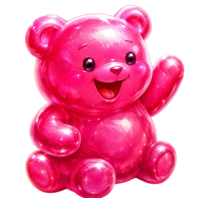 Pink jelly bear inspired by the Sugar Rush candy theme
