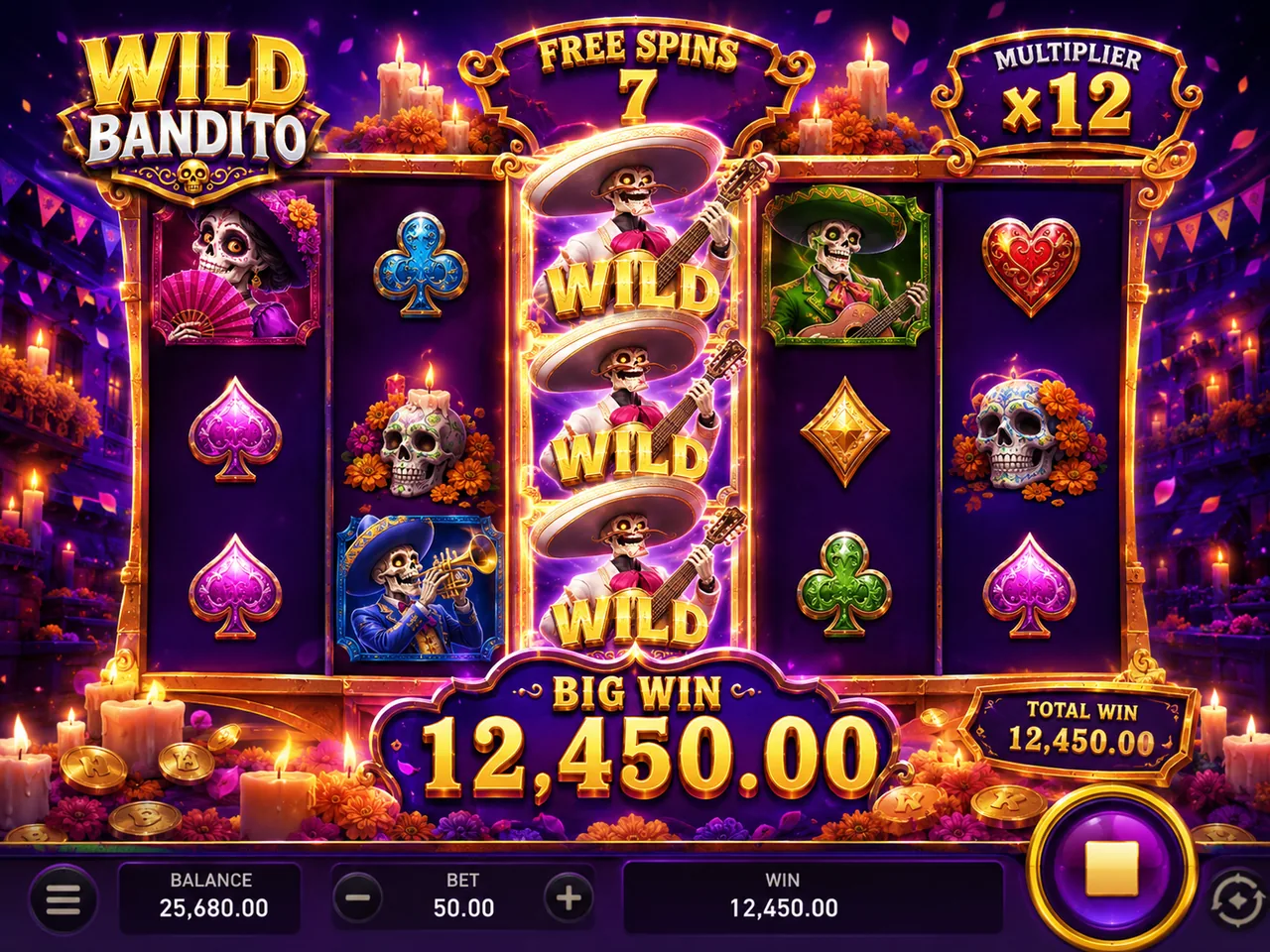 Wild Bandito Free Spins with stacked Wild symbols