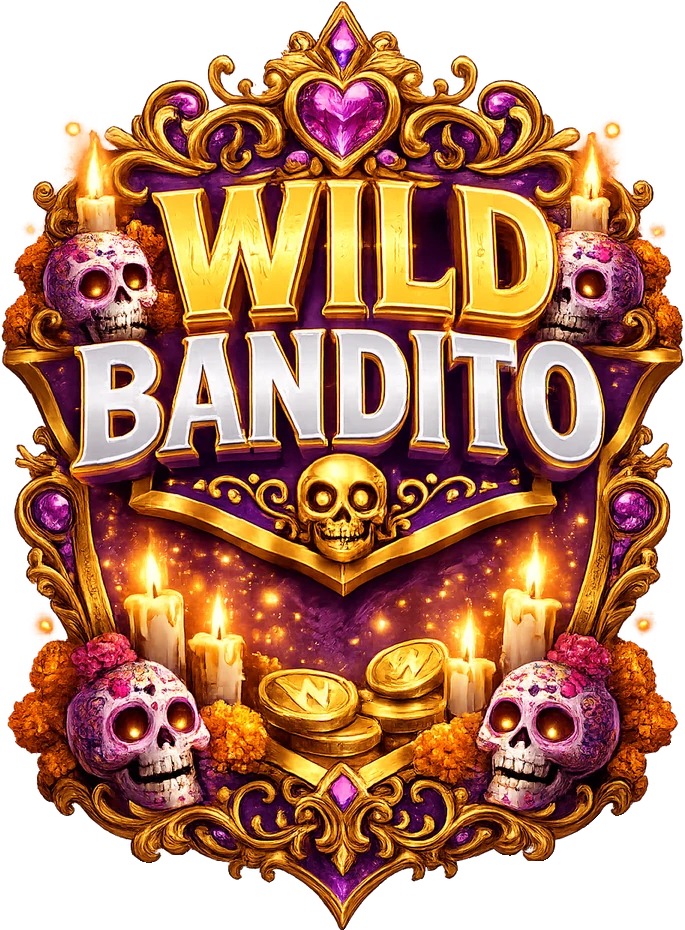 Wild Bandito ornate skull logo transparent cutout