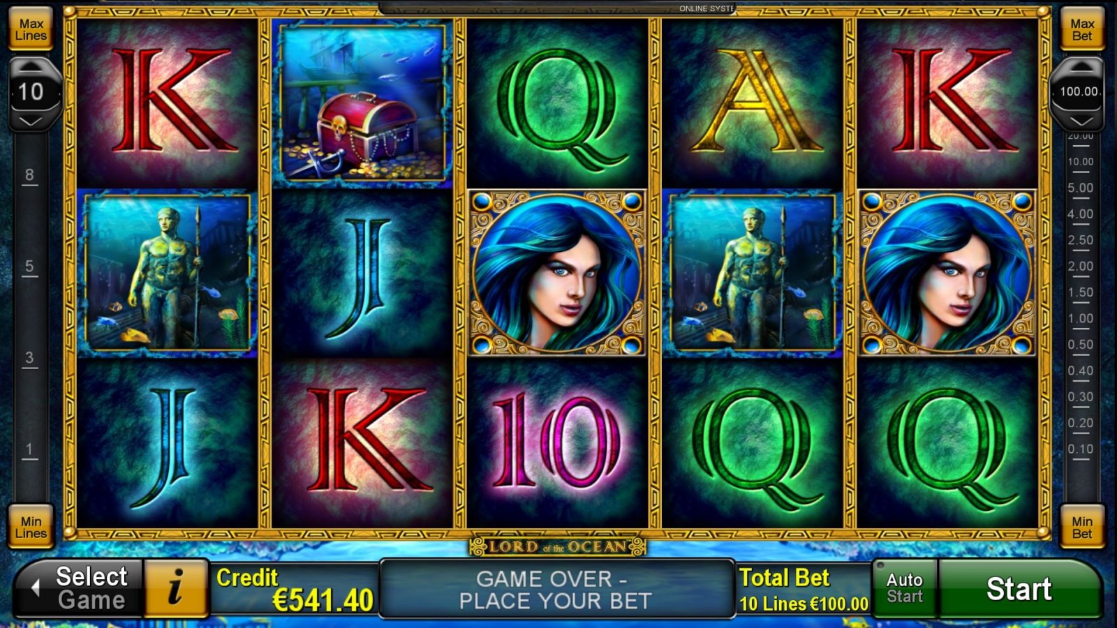 Lord of the Ocean Freispiele Screenshot