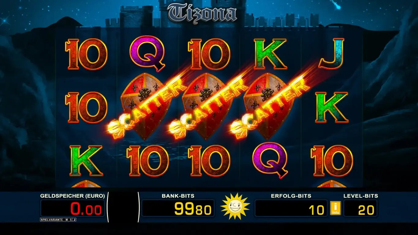 Tizona Slot Startbildschirm