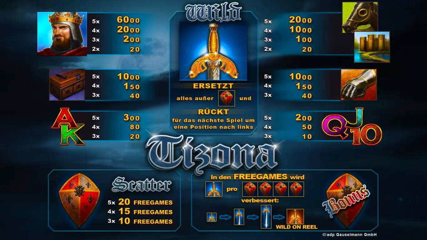 Tizona Freispiele mit Wild-Symbol